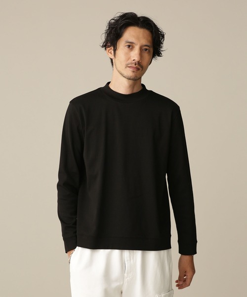 「NANO universe」 長袖Tシャツ L ホワイト メンズ