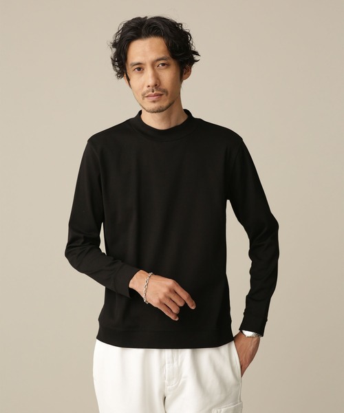 「NANO universe」 長袖Tシャツ L ホワイト メンズ