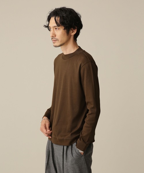 「NANO universe」 長袖Tシャツ L ホワイト メンズ