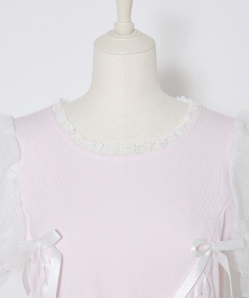 mellfy memory（メルフィーメモリー） tシャツ Twin lace-up ribbon