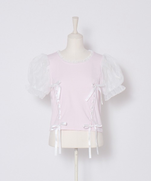 mellfy memory（メルフィーメモリー） tシャツ Twin lace-up ribbon