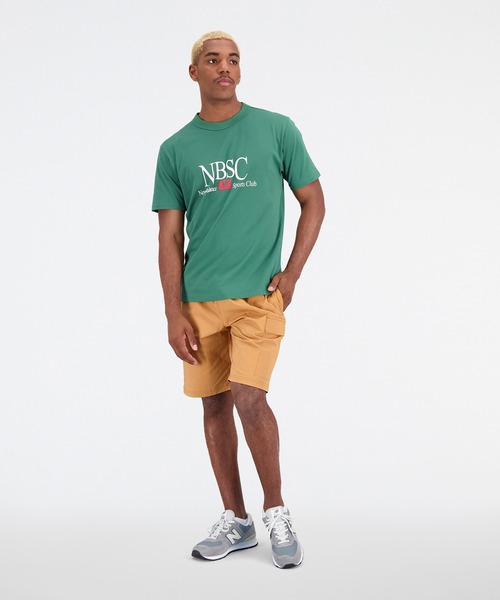 「New Balance」 半袖Tシャツ LARGE グリーン メンズ