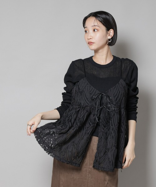 NANO universe（ナノ・ユニバース） ブラウス シャツ テープ刺繍