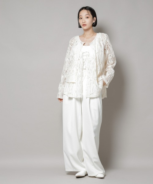 NANO universe（ナノ・ユニバース） ブラウス シャツ テープ刺繍