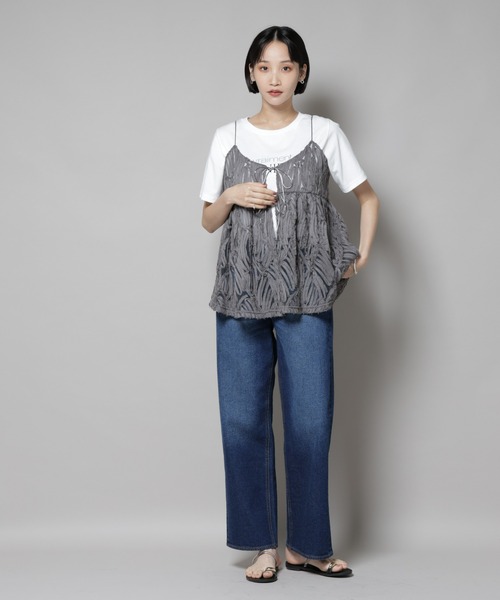 NANO universe（ナノ・ユニバース） ブラウス シャツ テープ刺繍