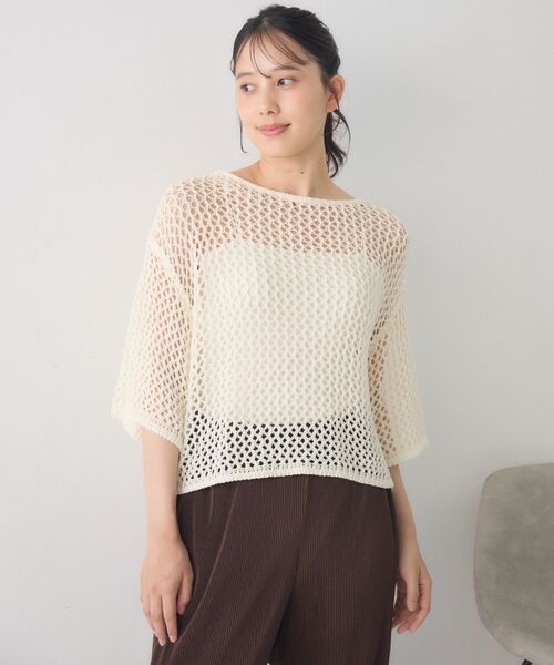 ニット セーター テープヤーンメッシュノースリニット レディース RETROGIRL ニット セーター テープヤーンメッシュNT レディース
