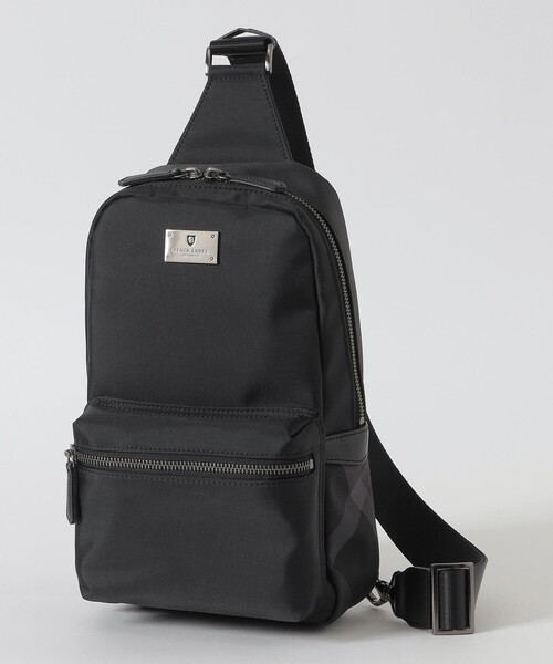 新品　ブラックレーベルクレストブリッジ　ナイロンボディバッグ　ブラック BLACK lab.】ロゴプリントボディバッグ（バッグ）｜BLACK LABEL