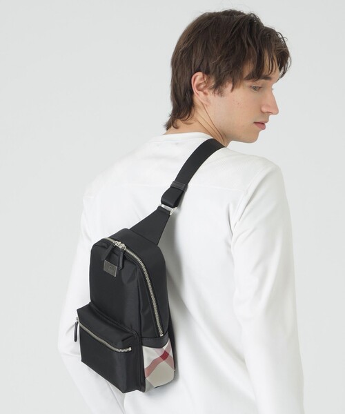 ブラックレーベルクレストブリッジ 新品！チェック柄ボディバッグ ウエストポーチ BLACK LABEL CRESTBRIDGE ウエストポーチ 「一部店舗限定