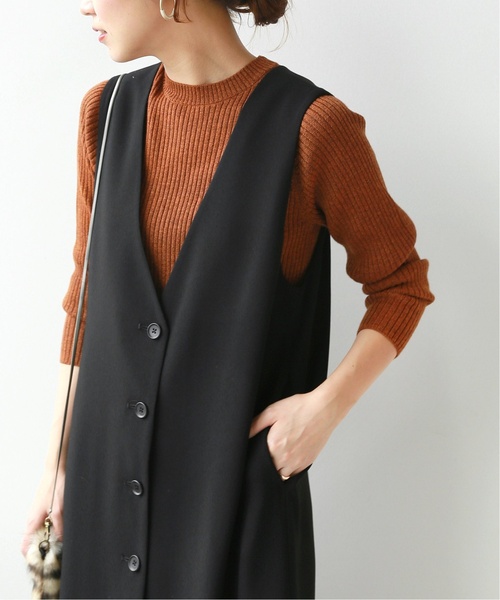 「JOURNAL STANDARD relume」 ノースリーブワンピース FREE キャメル レディース_画像6