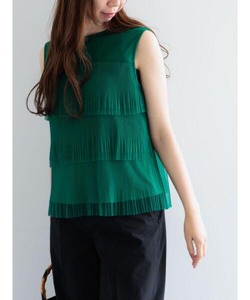 Te chichi（テチチ） ブラウス シャツ ティアードチュールプリーツ