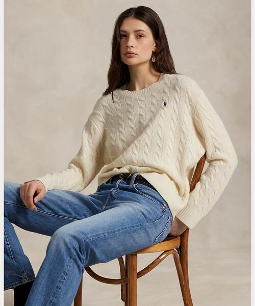 Polo by Ralph Laurenケーブルニット 90's カシミア Polo by Ralph Laurenケーブルニット 90´s カシミア
