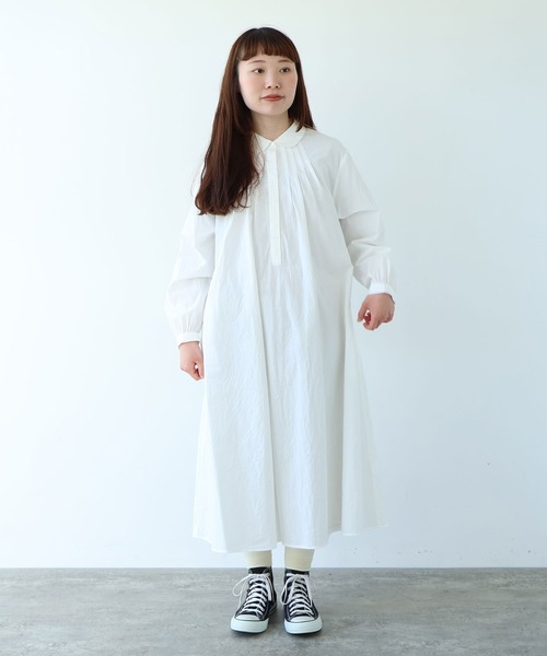 bulle de savon（ビュルデサボン） ワンピース basic cotton タック