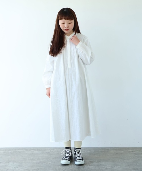 bulle de savon（ビュルデサボン） ワンピース basic cotton タック