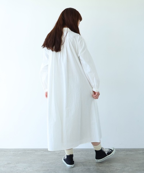 bulle de savon（ビュルデサボン） ワンピース basic cotton タック