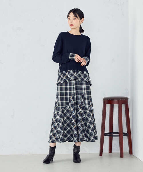COMME CA ISM（コムサイズム） スカート 「セットアップ対応」タータン
