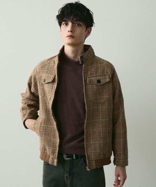Shoowtime（ショウタイム） ブルゾン アウター Glen Check Stand