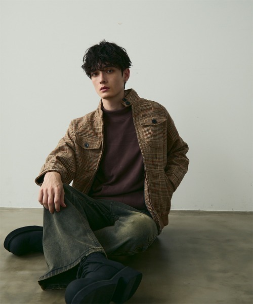 Shoowtime（ショウタイム） ブルゾン アウター Glen Check Stand