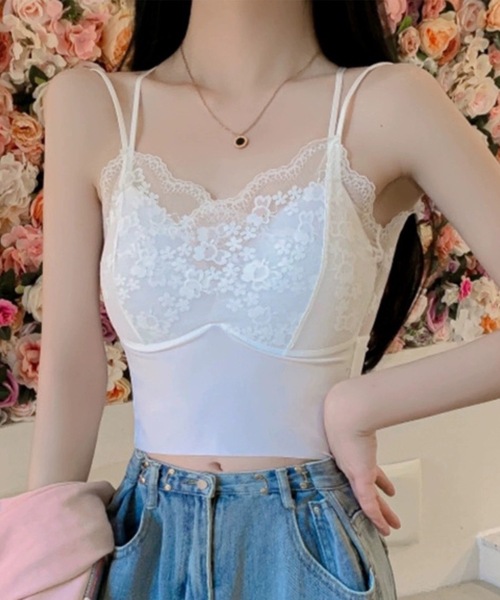 Lace Ladies（レースレディース） キャミソール バック クロス レース