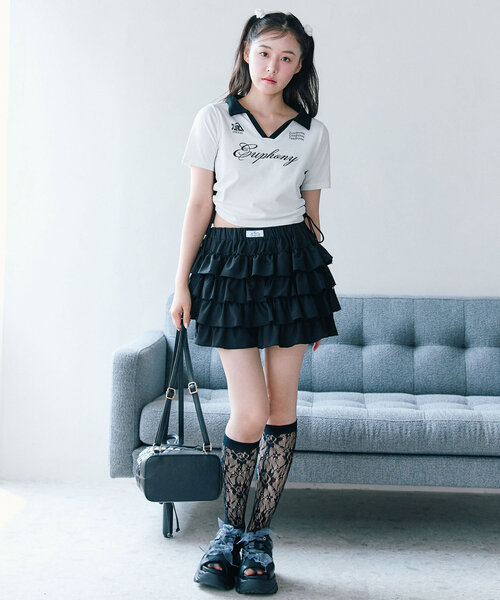 「OLIVE des OLIVE」 半袖ポロシャツ FREE ネイビー レディース_画像7