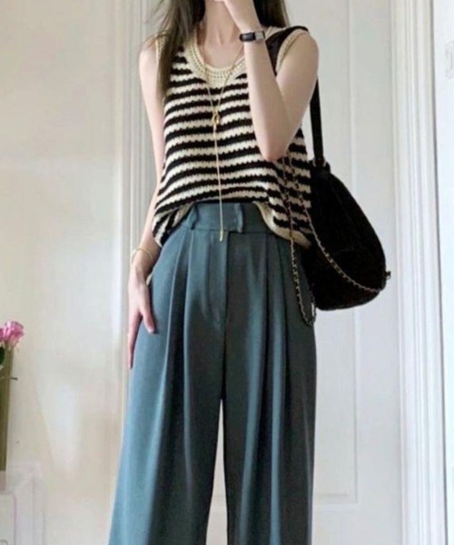 「CADBURY」 ノースリーブニット LARGE ブラック レディース_画像4