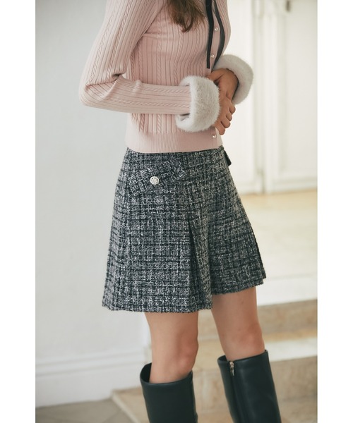 tocco closet（トッコ クローゼット） パンツ ハイウエストツイード