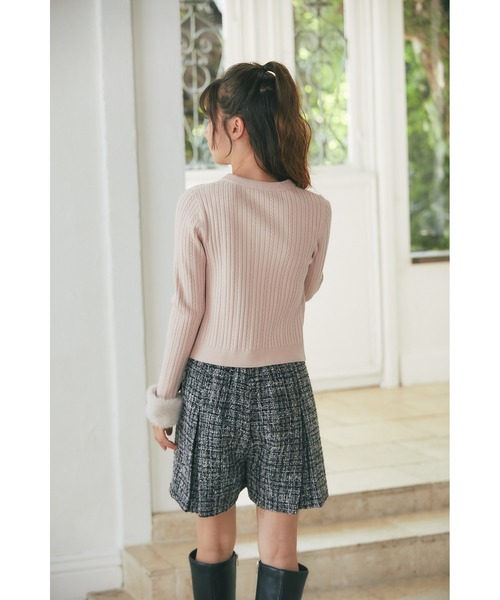 tocco closet（トッコ クローゼット） パンツ ハイウエストツイード