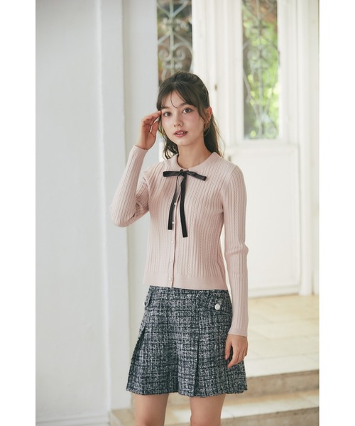 全２色 ハイウェスト ツイード ショートパンツ レディース パンツ ショートパンツ ショート タイト ポケット ハイウエスト ツイード かわいい カジュアル 上品 スポーティー エレガント 無地 春 秋 冬 オフィス ビジネス イベント ガーデン ショッピング カフェ 普段使い tocco closet（トッコ クローゼット） パンツ ハイウエストツイード