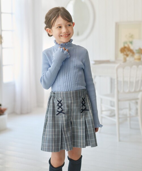 グレー チェック柄 キュロット パンツ 「110-140cm」グレンチェック キュロット キッズ 子供服 女の子