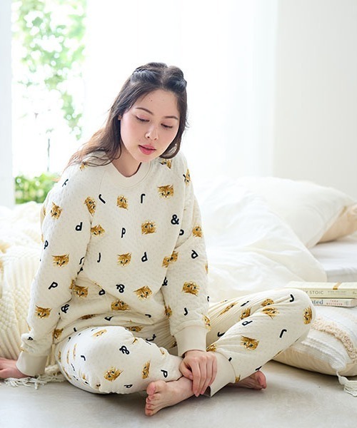 ポール＆ジョー パリス（PAUL&JOE PARIS）/ヌネットがいっぱいキルト　前開きパジャマ PAUL&JOE（ポール＆ジョー） パジャマ ルームウェア ヌネットが