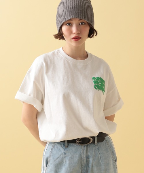「PBLIM」 半袖Tシャツ MEDIUM オフホワイト レディース_画像4