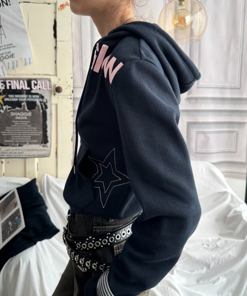 SHAGGIE（シャギー） パーカー 「ViVi掲載」ボディピアス付きワッフル