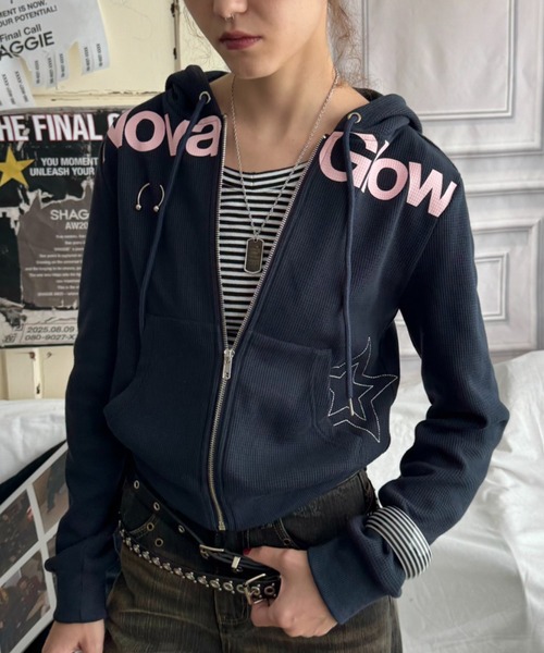 SHAGGIE（シャギー） パーカー 「ViVi掲載」ボディピアス付きワッフル