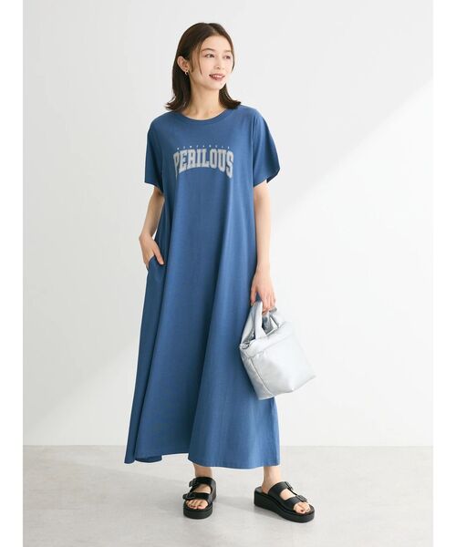 「Sugar spoon」 半袖ワンピース FREE チャコールグレー レディース_画像2