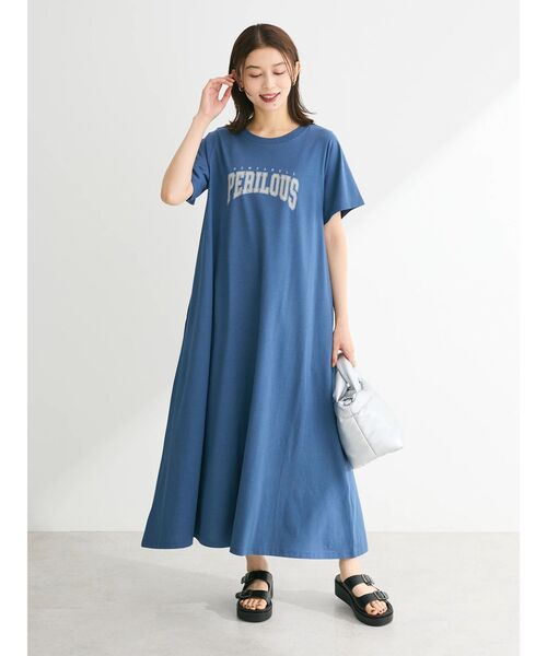 「Sugar spoon」 半袖ワンピース FREE チャコールグレー レディース_画像3