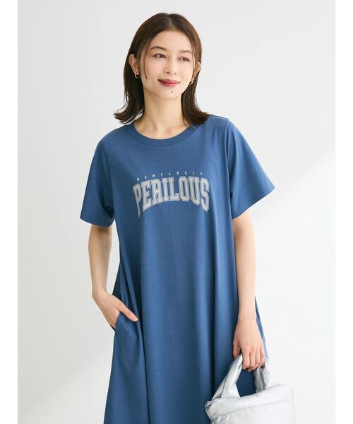 「Sugar spoon」 半袖ワンピース FREE チャコールグレー レディース_画像6