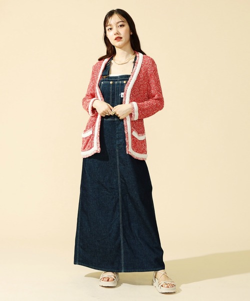 Lee（リー） サロペットスカート SMALL ピンク レディース : ZOZOTOWN