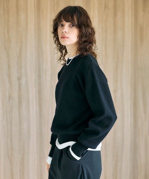 N.O.R.C ニット セーター コットンカシミヤニットプルオーバー