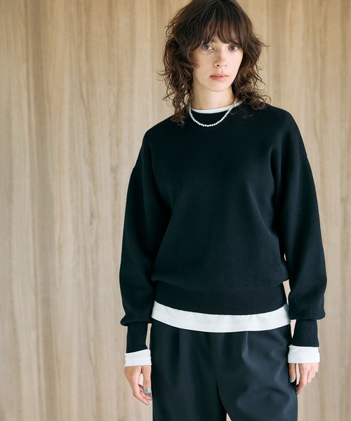 N.O.R.C ニット セーター コットンカシミヤニットプルオーバー