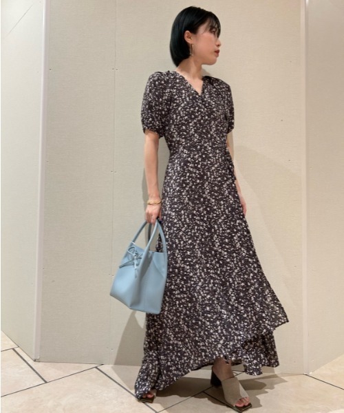 「FRAY I.D」 半袖ワンピース 0 ブラウン レディース_画像3