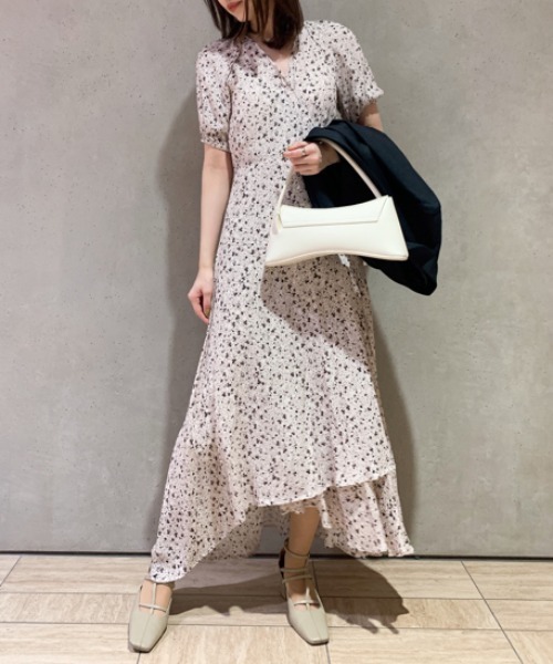 「FRAY I.D」 半袖ワンピース 0 ブラウン レディース_画像8