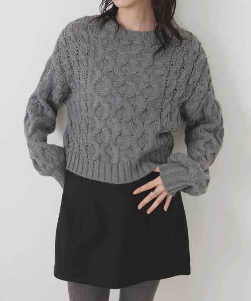 LIAN（リアン） ニット セーター バルキータッチケーブルニット