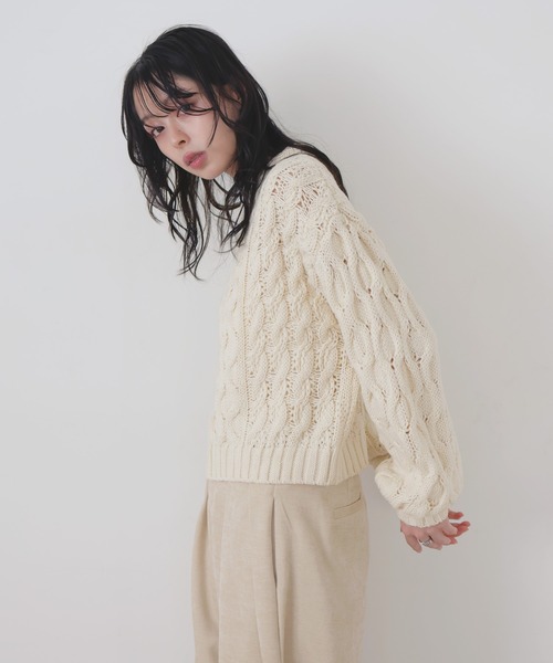 LIAN（リアン） ニット セーター バルキータッチケーブルニット