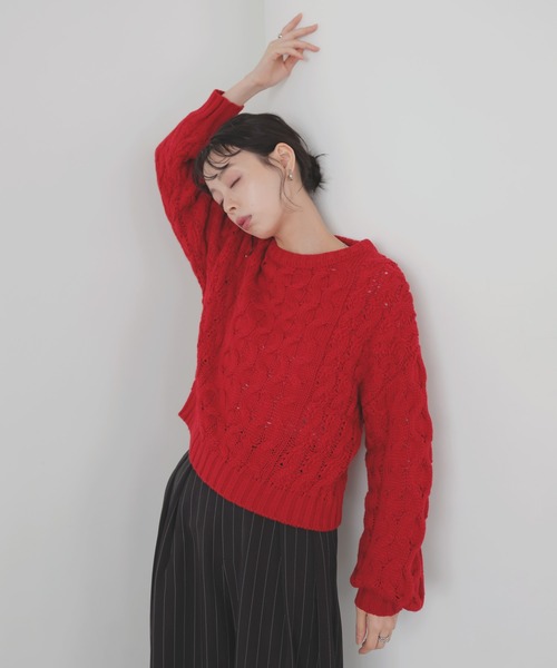 LIAN（リアン） ニット セーター バルキータッチケーブルニット
