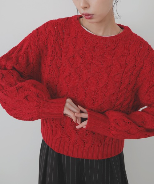 LIAN（リアン） ニット セーター バルキータッチケーブルニット