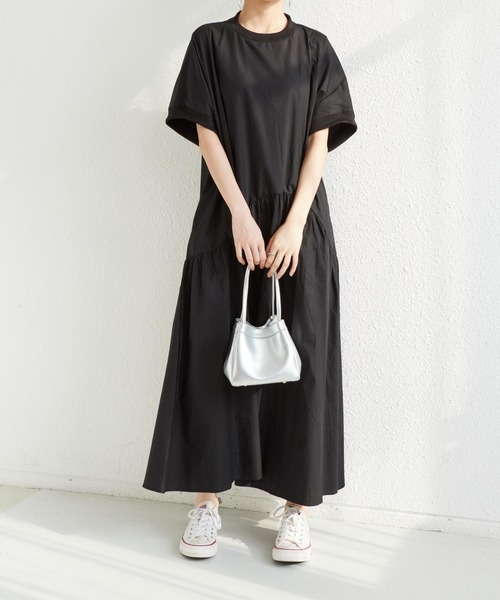 「MAISON DE THERESE」 半袖ワンピース FREE ブラック レディース_画像4