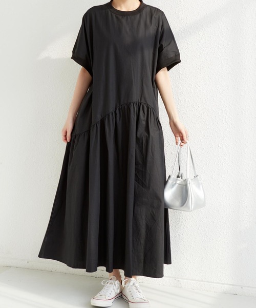 「MAISON DE THERESE」 半袖ワンピース FREE ブラック レディース_画像5