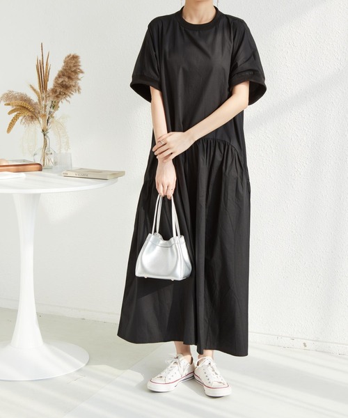 「MAISON DE THERESE」 半袖ワンピース FREE ブラック レディース_画像7