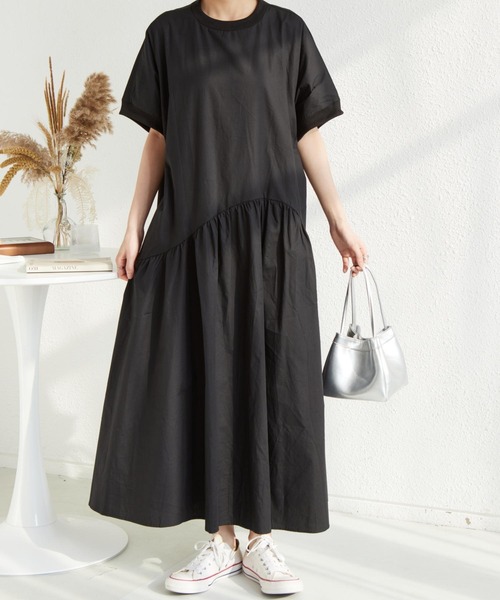 「MAISON DE THERESE」 半袖ワンピース FREE ブラック レディース_画像8