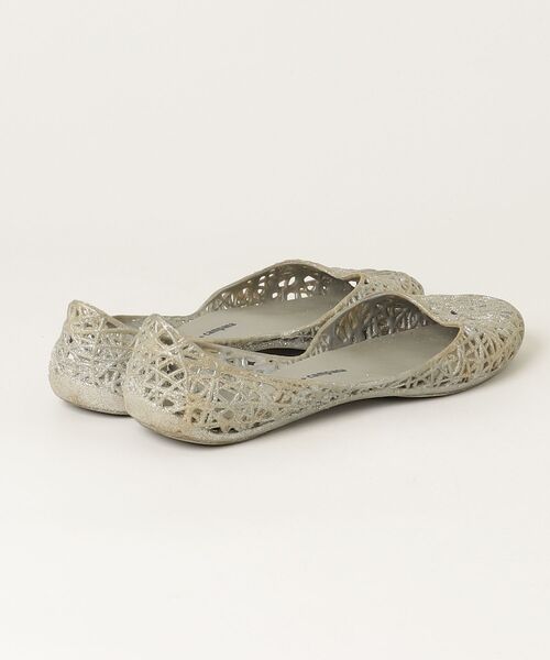 「melissa」 フラットサンダル US8 シルバー レディース_画像2