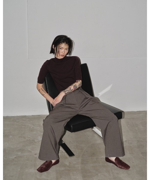 「TODAYFUL」 7分袖ニット FREE バーガンディー レディース_画像6